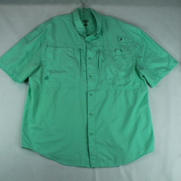 Reel Legends | Shirts | Reel Legends Mens Xl Teal Shirt Fishing Short ...
